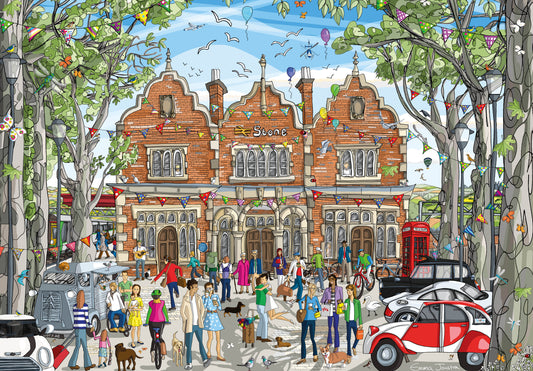 Stone Railway Station 1000 Piece Jigsaw Puzzle