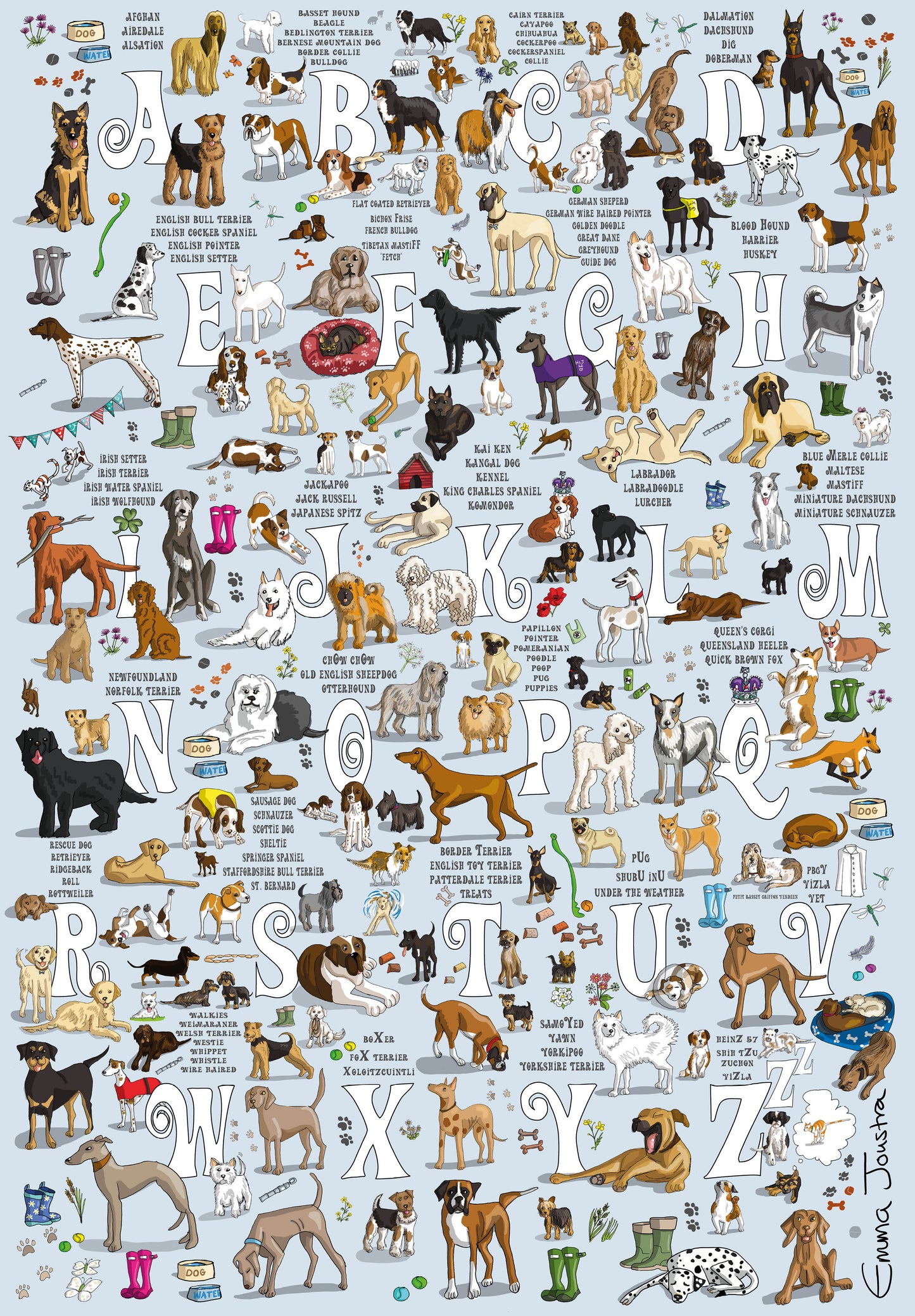 Dogs A to Z 1000 Piece Jigsaw Puzzle