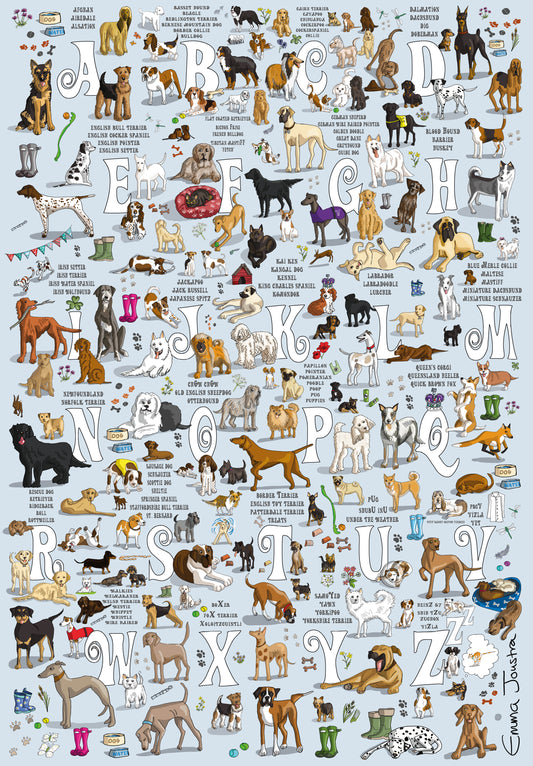 Dogs A to Z 1000 Piece Jigsaw Puzzle