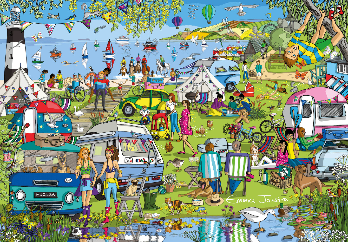 Camping Chaos 1000 Piece Jigsaw Puzzle
