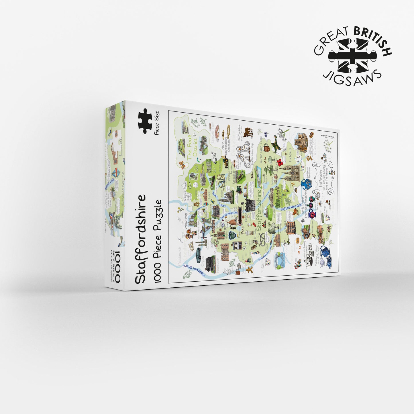Staffordshire Map 1000 Piece Jigsaw Puzzle