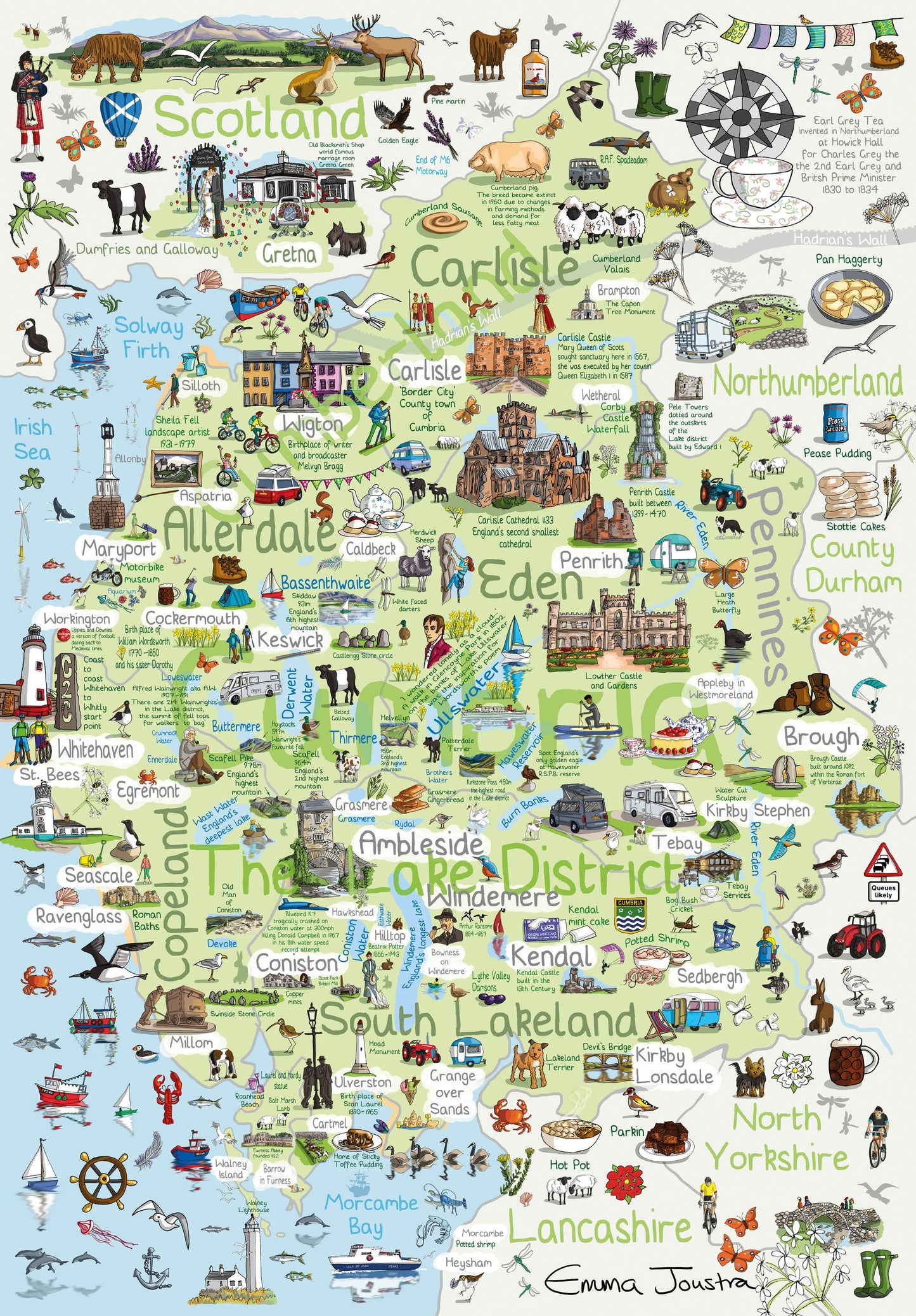 The Lake District Map 1000 Piece Jigsaw Puzzle