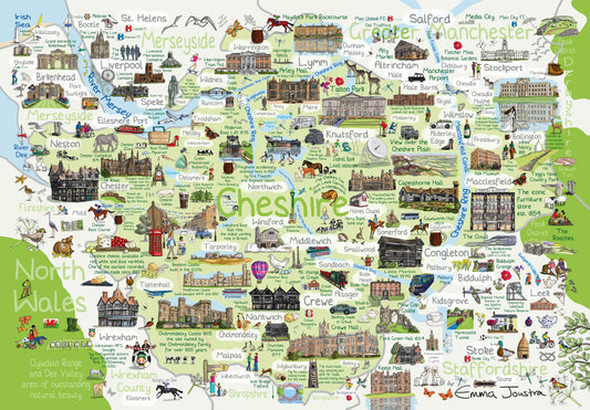 Cheshire Map 1000 Piece Jigsaw Puzzle