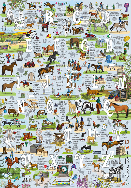 Horse and Pony A to Z 1000 Piece Jigsaw Puzzle
