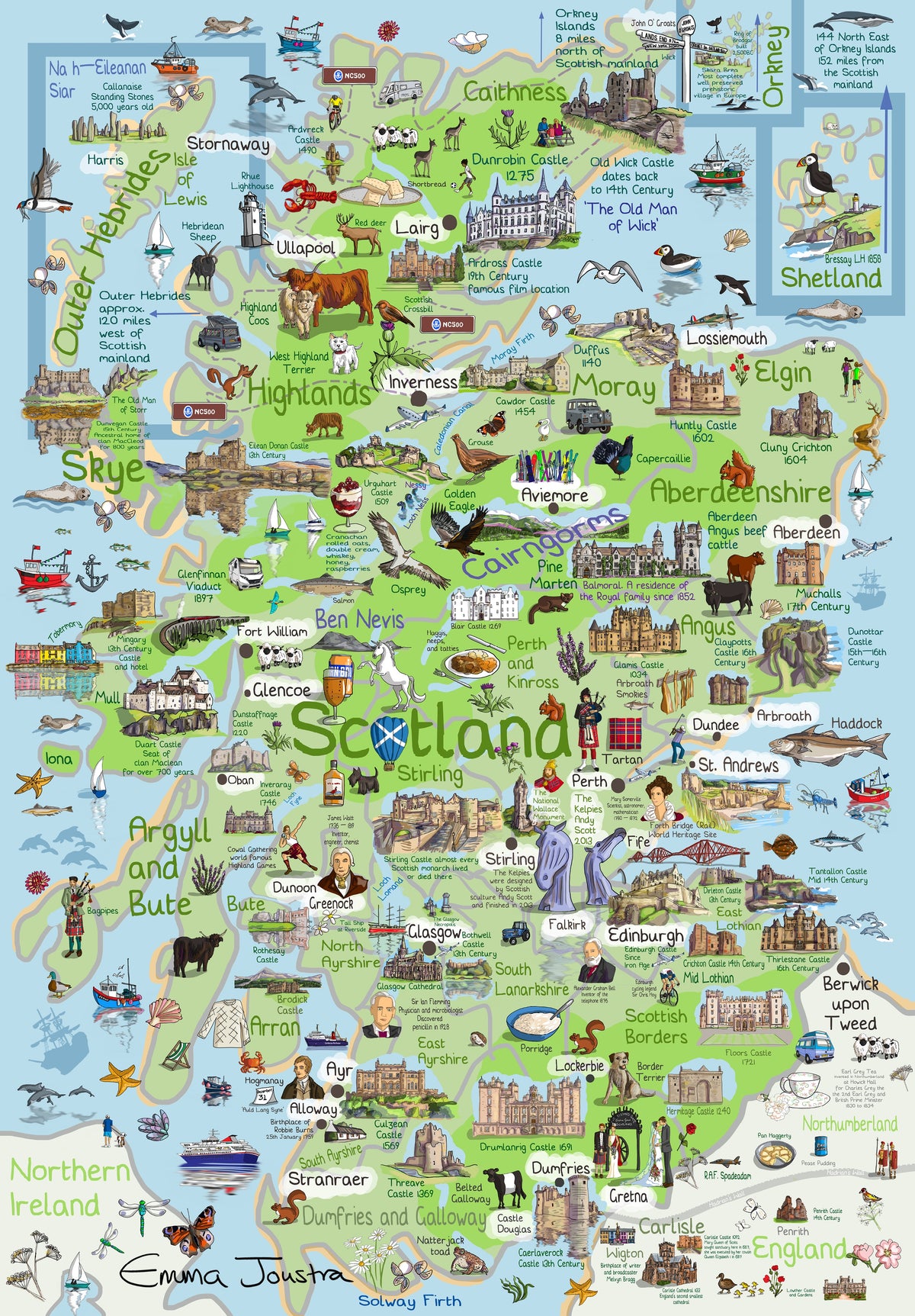 Scotland Map 1000 Piece Jigsaw Puzzle