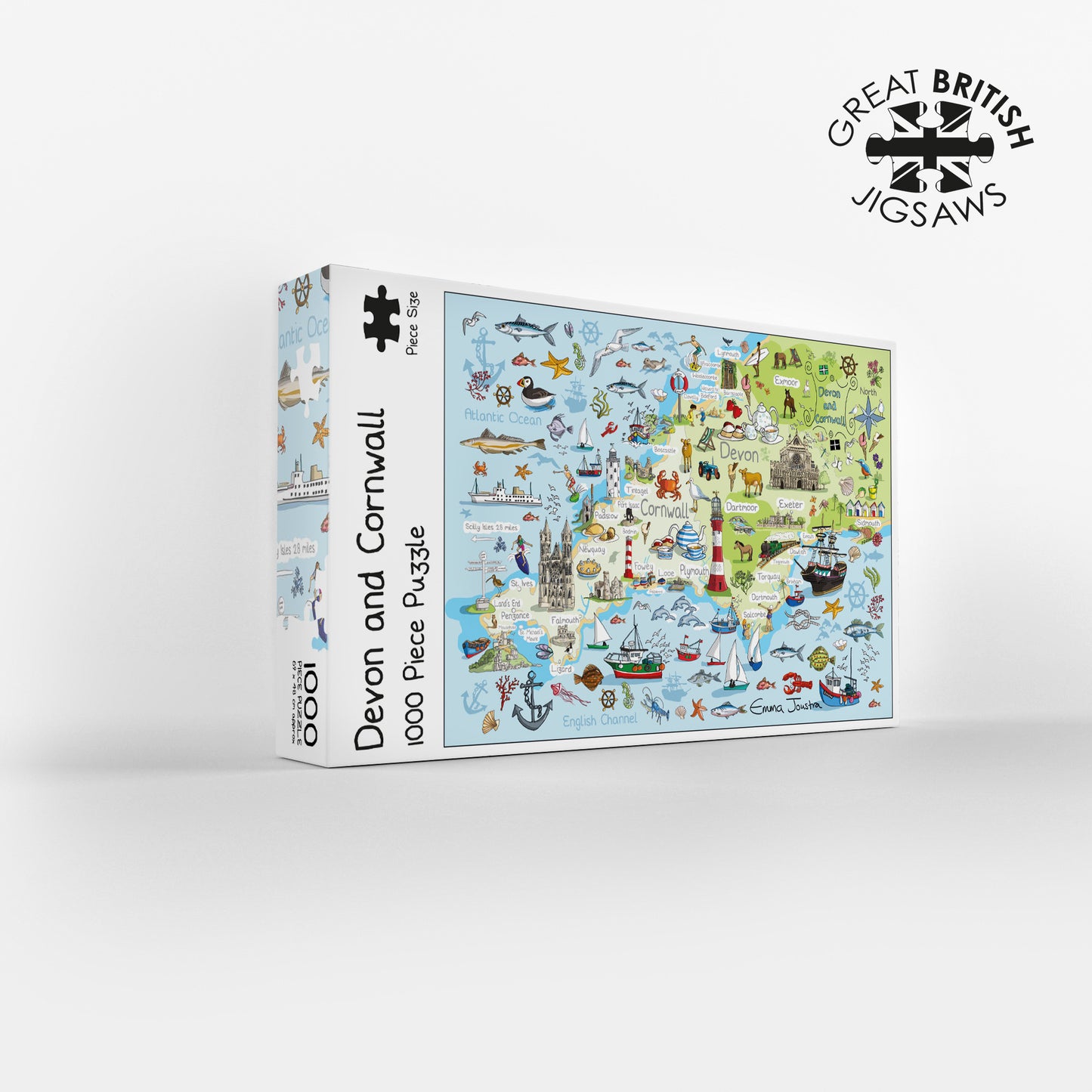 Devon and Cornwall Map 1000 Piece Jigsaw Puzzle