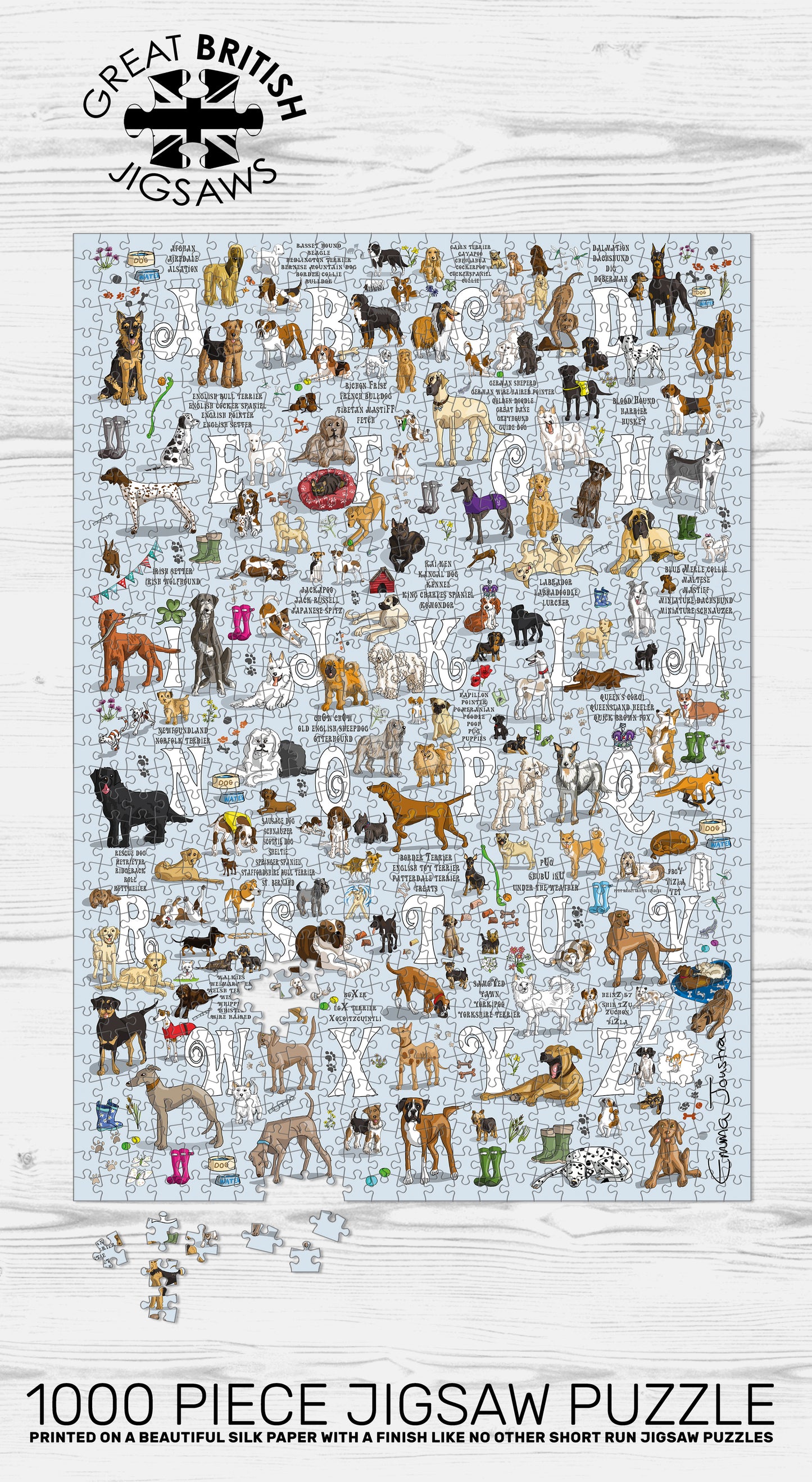Dogs A to Z 1000 Piece Jigsaw Puzzle