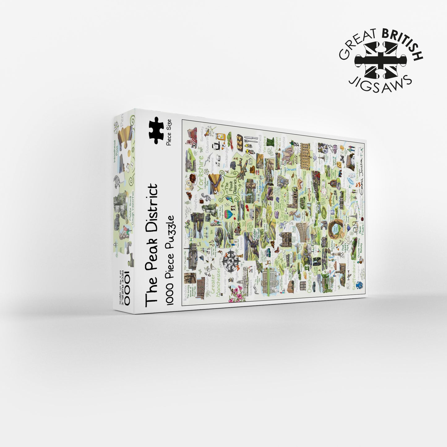 Peak District Map 1000 Piece Jigsaw Puzzle