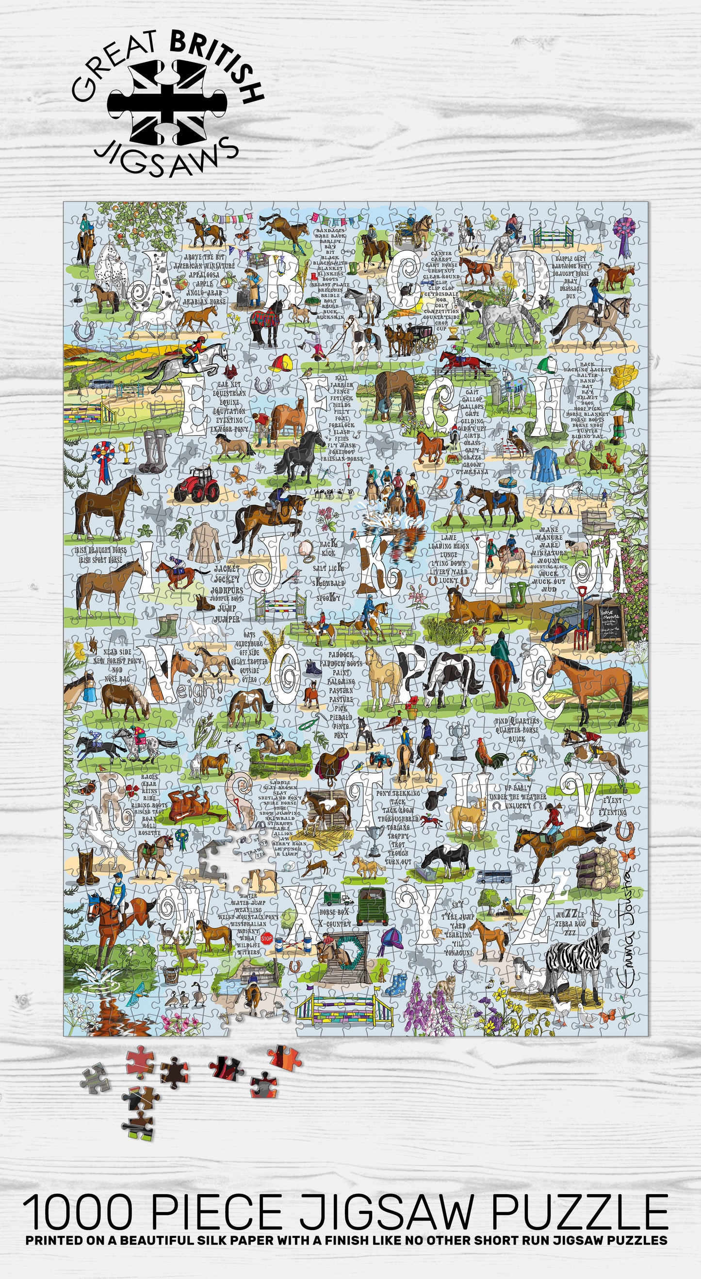 Horse and Pony A to Z 1000 Piece Jigsaw Puzzle