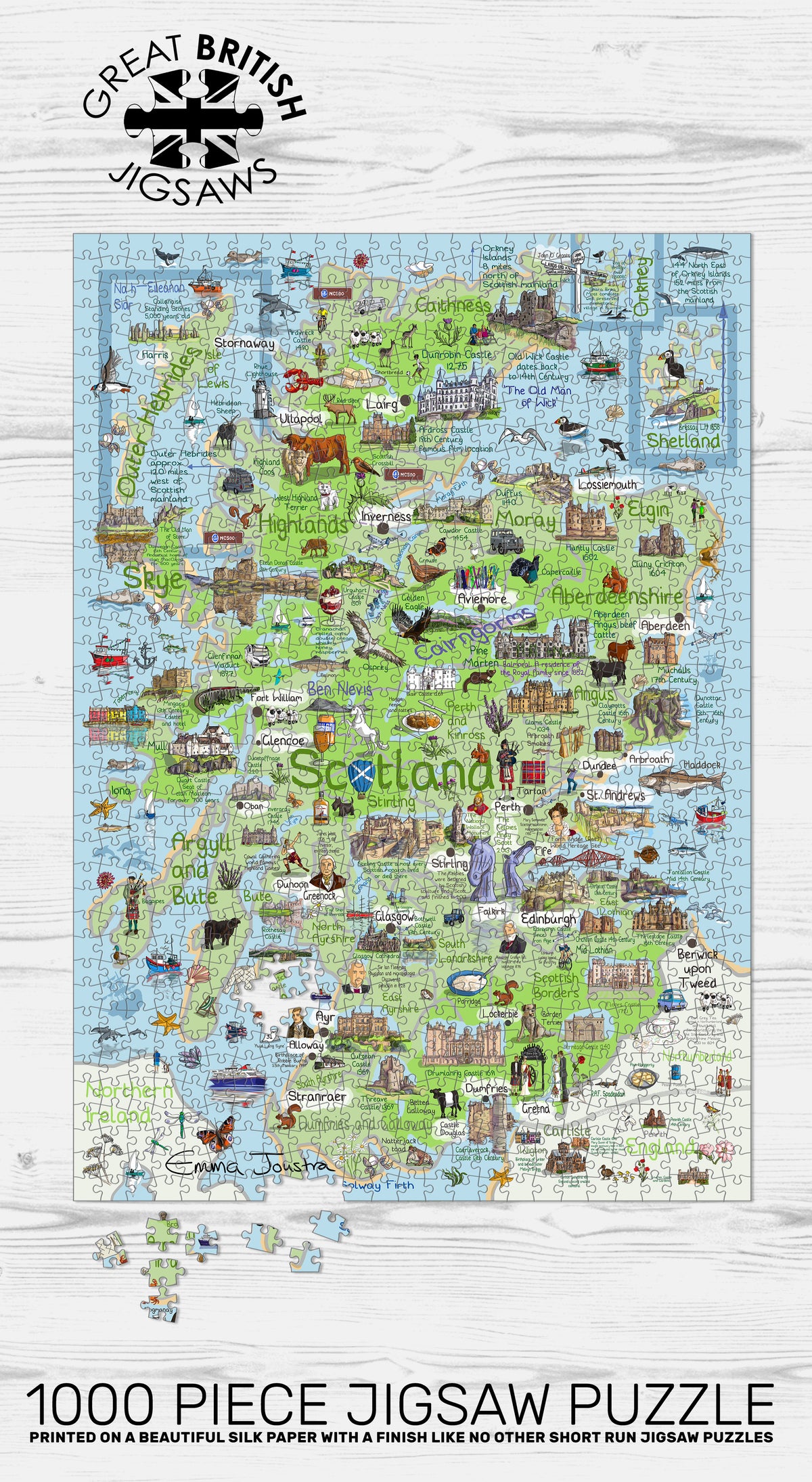 Scotland Map 1000 Piece Jigsaw Puzzle