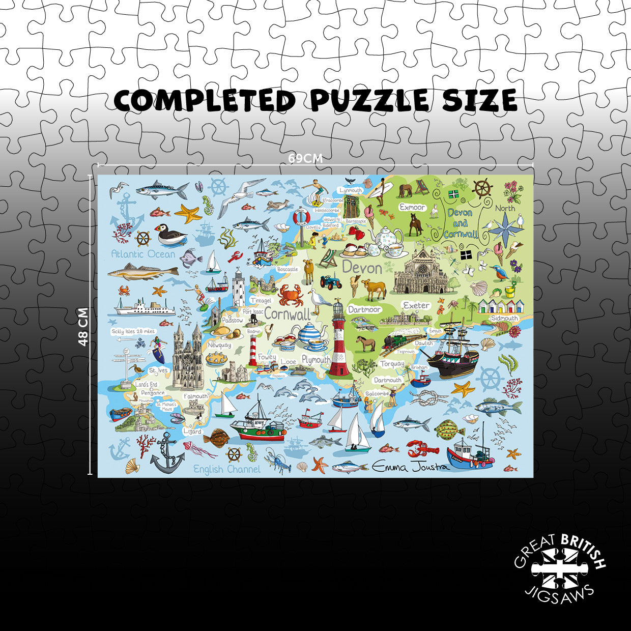 Derbyshire Map 1000 Piece Jigsaw Puzzle
