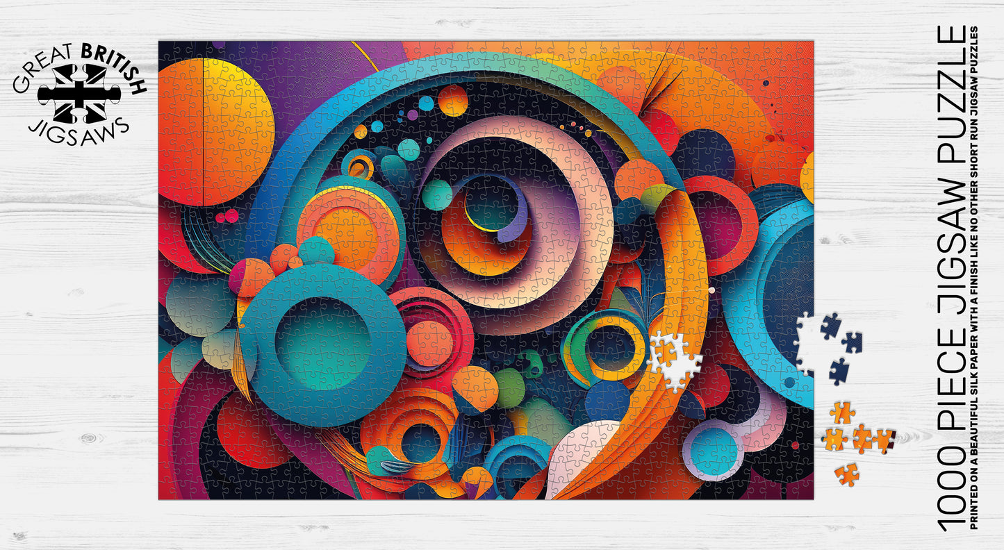 Circles - Mindful Pieces 1000 Piece Jigsaw Puzzle