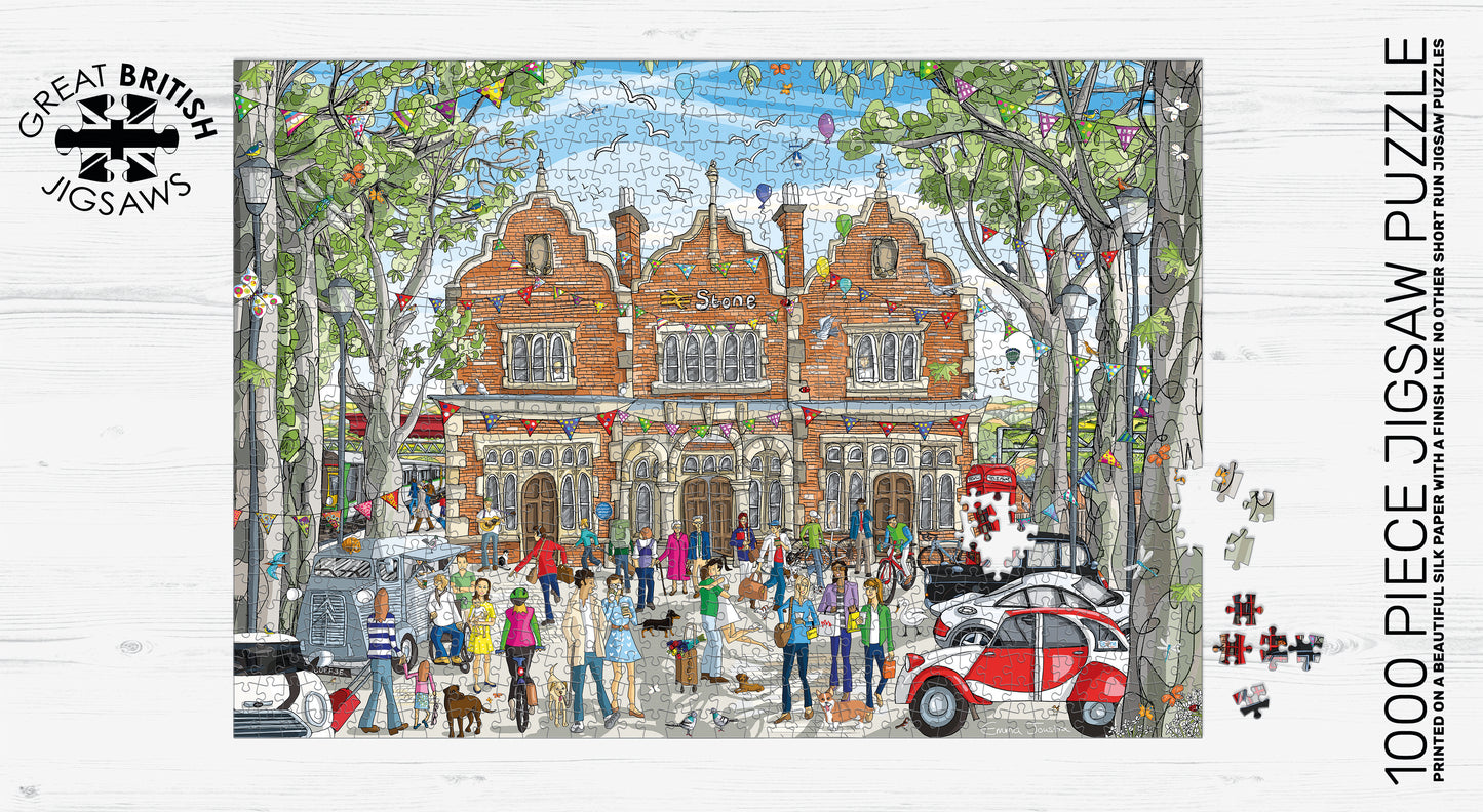 Stone Railway Station 1000 Piece Jigsaw Puzzle